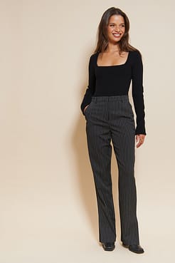 Fine Knitted Long Sleeve Top Outfit