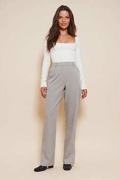 Fine Knitted Long Sleeve Top Outfit
