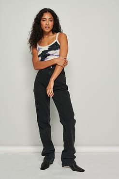 Knitted Cropped Singlet Outfit.