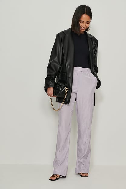 Lilac Fluide pantalon fendu sur le côté