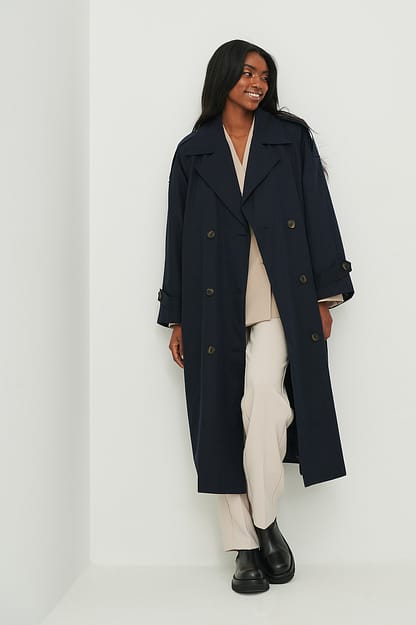 Dark Sand Blazer ajusté recyclé à double boutonnage