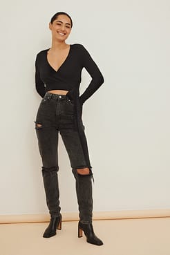 Wrapped Crop Top Outfit.