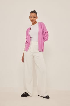 v_Neck Knitted Cardigan Outfit.