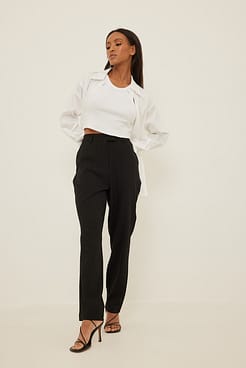 Ankle Length Suit Pants Outfit