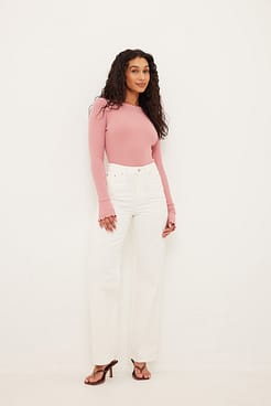 Babylock Ribbed Long Sleeve Top Outfit.