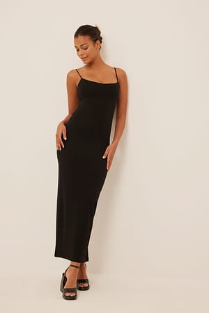 Thin Strap Maxi Dress Outfit.