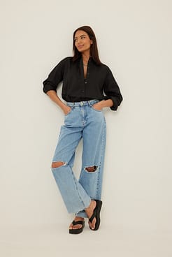 Oversized LS Shirt Outfit.
