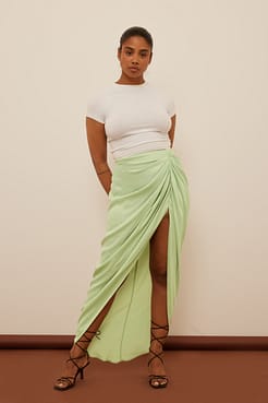 Draped Maxi Skirt Outfit