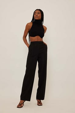 Knitted Turtle Neck Top Outfit.