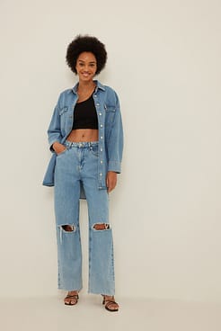 One Shoulder Crop Top Outfit