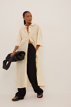 Linen Shirt Dress Outfit
