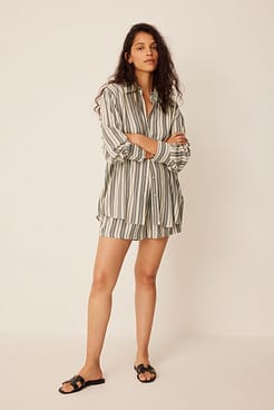 Oversized Viscose Shirt Outfit.
