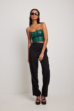 Pu Corset Top Outfit