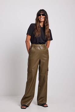 Pu Cargo Pants Outfit.