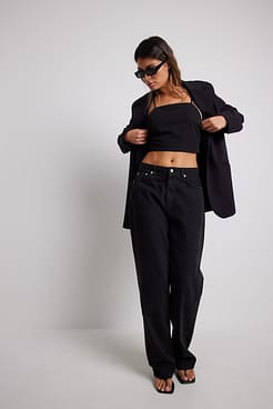 Strap Open Back Top Outfit
