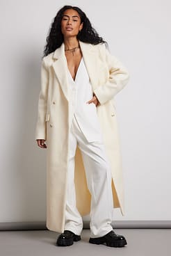 Long Straight Coat Outfit.