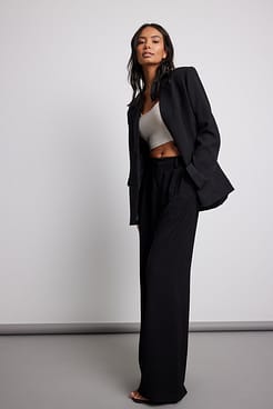 Knitted Scoop Neck Top Outfit.