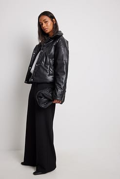 PU Padded Jacket Outfit