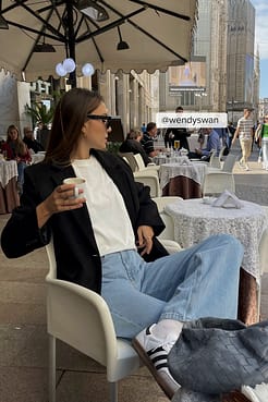 Round Neck Oversized Tee Outfit