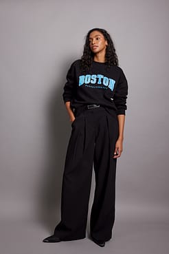 Boston Sweatshirt Outfit.