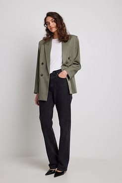 Tailored Oversized Double Breasted Blazer Outfit