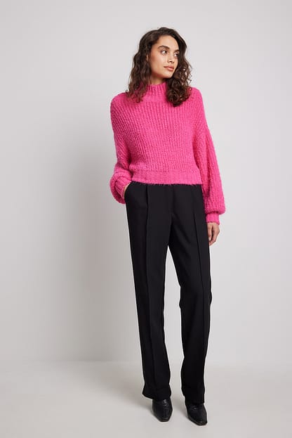 Black Pantalon de costume fendu à l'arrière