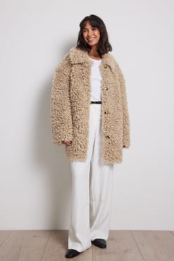 Teddy Overshirt Jacket Outfit.