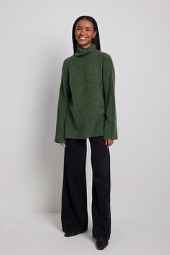 Wool Blend Polo Sweater Outfit.