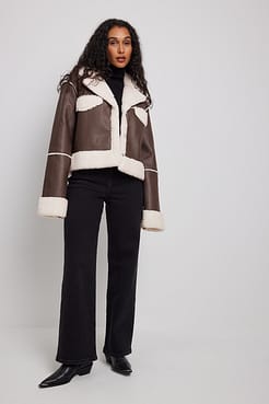 Aviator PU Jacket Outfit.