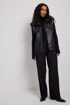 PU Vest Outfit.