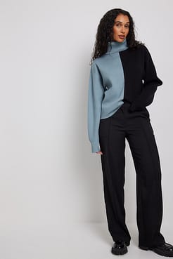Two Toned Sweater Outfit.