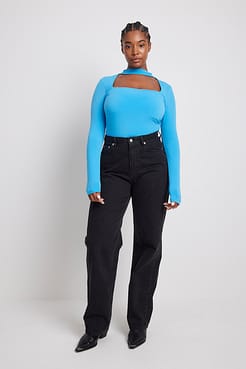 Choker Square Neck Top Outfit