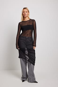 Tight Mesh Midi Dress Outfit.