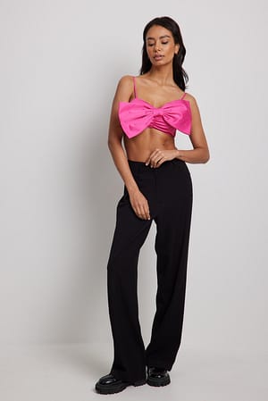 Thin Strap Bow Top Outfit
