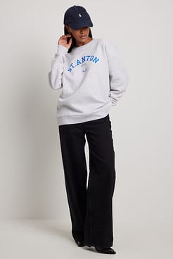 City Print Sweatshirt Outfit