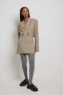 Cropped Oversized Double Breasted Blazer Outfit.