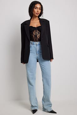 Lace Detail Cup Corset Outfit