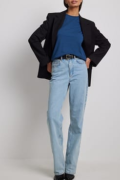 Round Neck Cotton T-shirt Outfit.