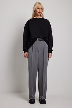 Heavy Low Waist Suit Pants Outfit