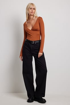 Wrap Shiny Bodysuit Outfit