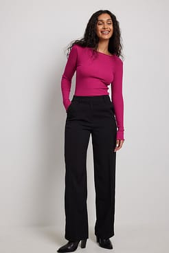 Babylock Ribbed Long Sleeve Top Outfit.