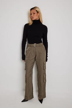 Belted Utility Cargo Pants Outfit.