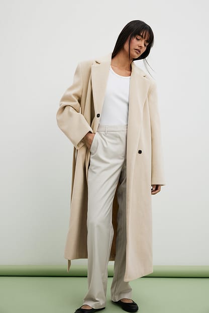 Beige Manteau classique