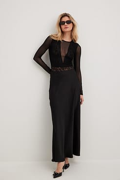 Lace Mesh Sleeve Body Outfit