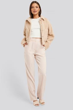 Ribbed Round Neck Cropped Top