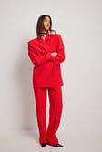 Red Pantalon de costume droit recyclé