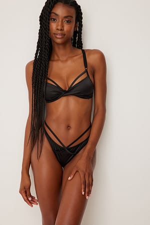Black Culotte à lanières