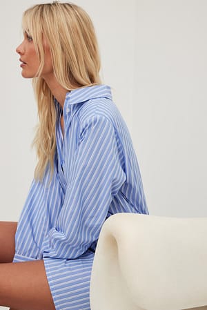 Striped Robe chemise à rayures