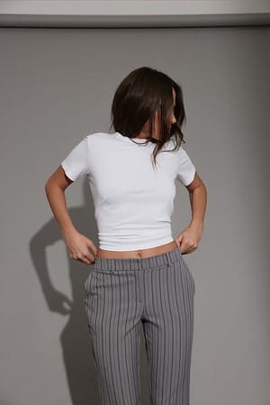 Grey Pantalon à rayures