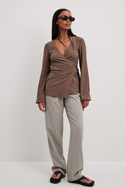 Structure Wrap Top Outfit